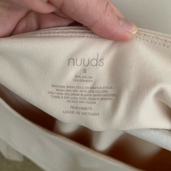 Nuuds Long Sleeve Scoop Neck Bodysuit - Bone, size small - Picture 5 of 5